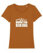 Mountain Biking Tricou mânecă scurtă guler larg fitted Damă Expresser