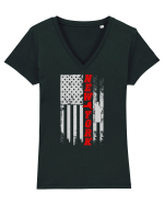 New York Tricou mânecă scurtă guler V Damă Evoker