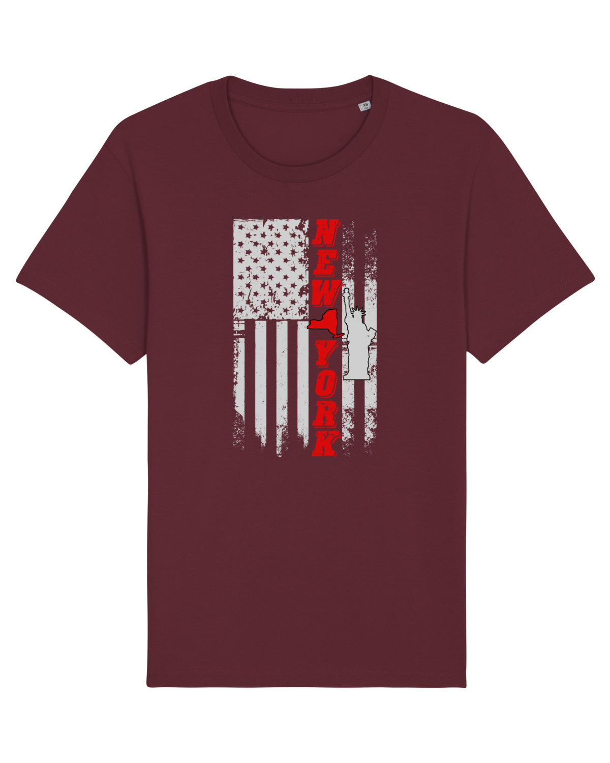 Tricou mânecă scurtă Unisex Rocker Burgundy
