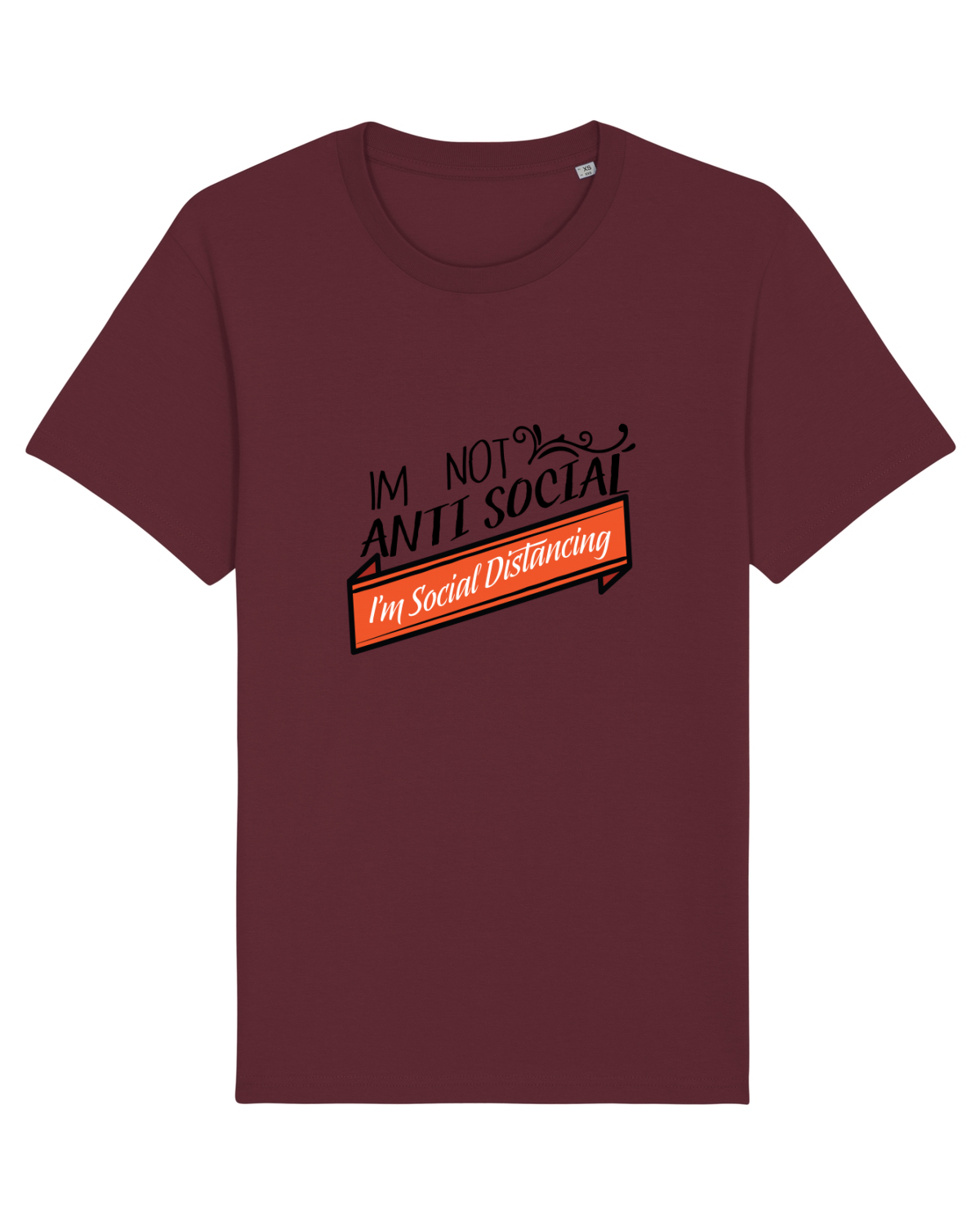 Tricou mânecă scurtă Unisex Rocker Burgundy