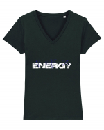 ENERGY Tricou mânecă scurtă guler V Damă Evoker
