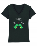 T-rex Hug Tricou mânecă scurtă guler V Damă Evoker