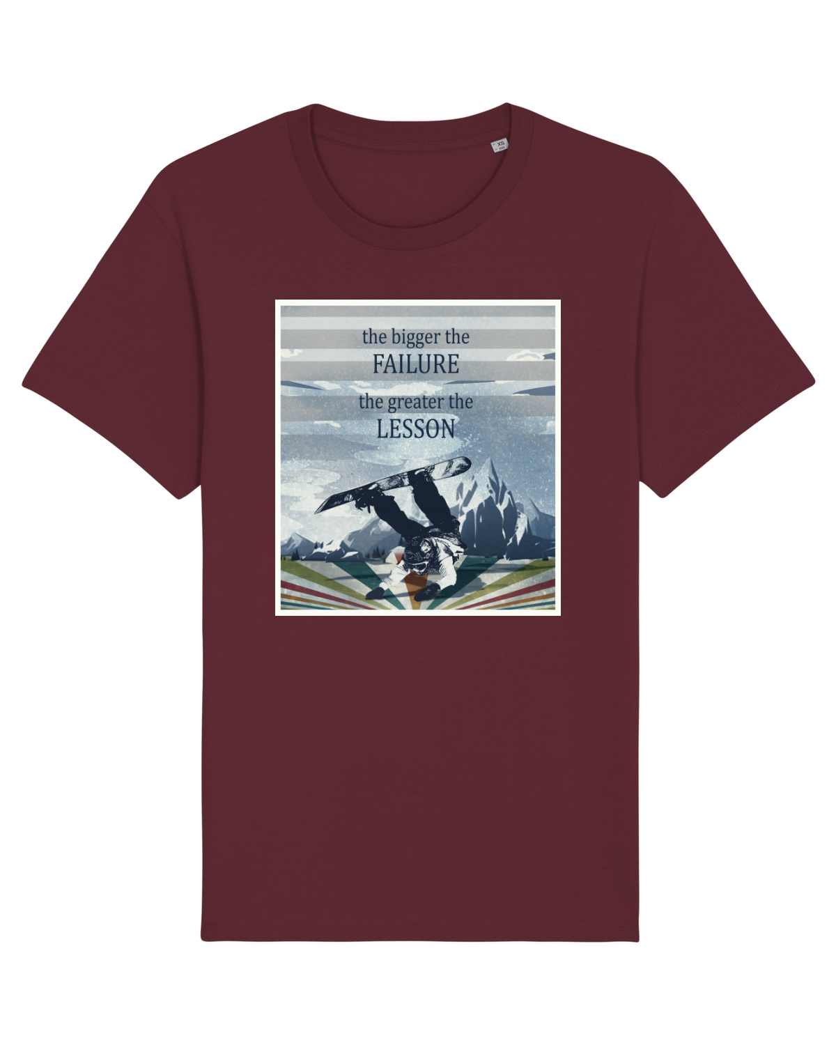Tricou mânecă scurtă Unisex Rocker Burgundy