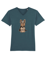 Yorkshire terrier Tricou mânecă scurtă guler V Bărbat Presenter