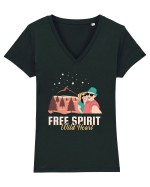 Free spirit wild heart Tricou mânecă scurtă guler V Damă Evoker