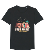 Free spirit wild heart Tricou mânecă scurtă guler larg Bărbat Skater