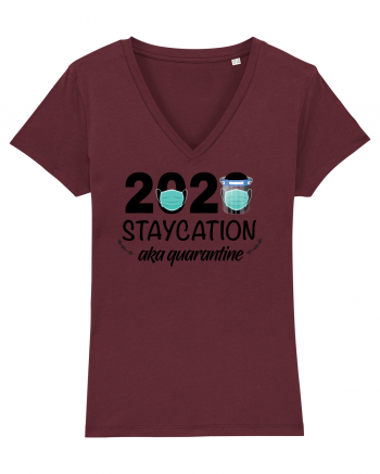 Staycation Quarantine Burgundy