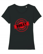 Bogat Original Tricou mânecă scurtă guler larg fitted Damă Expresser