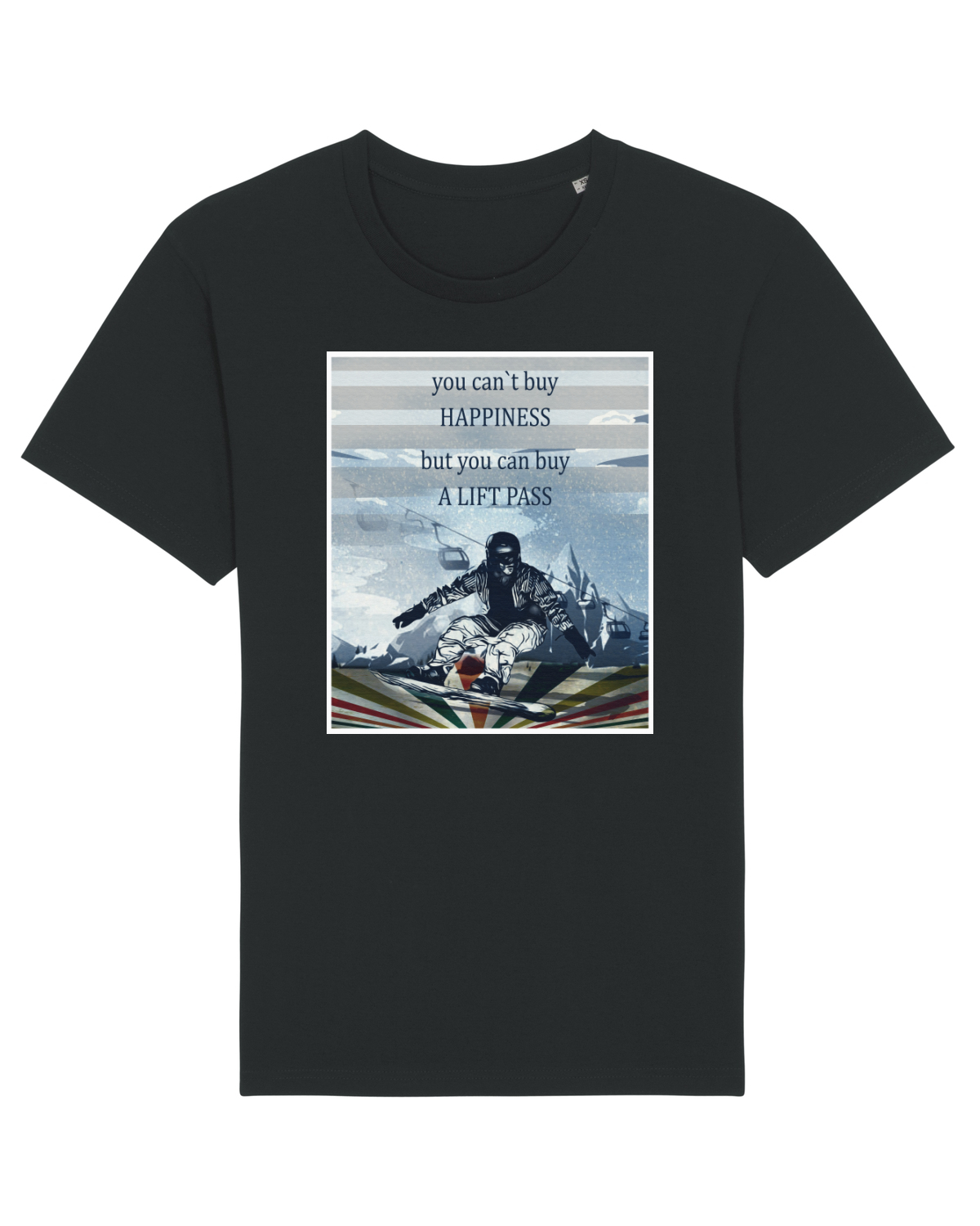 Tricou mânecă scurtă Unisex Rocker Black