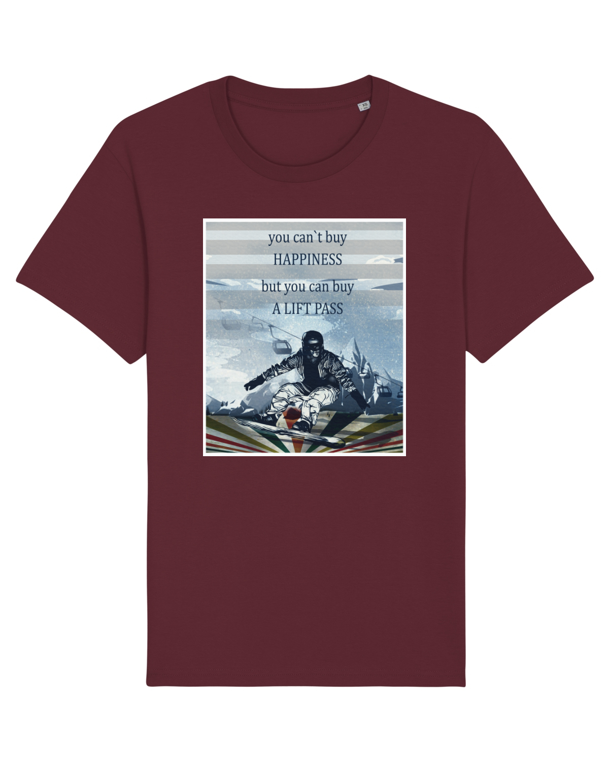 Tricou mânecă scurtă Unisex Rocker Burgundy