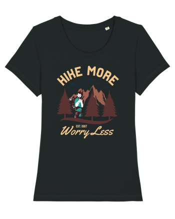 Hike more worry less Black