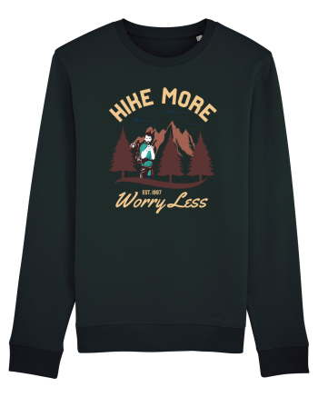 Hike more worry less Black