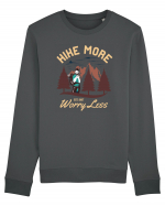 Hike more worry less Bluză mânecă lungă Unisex Rise
