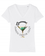 Quarantini Tricou mânecă scurtă guler V Damă Evoker