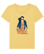 Hike your problems away - culori deschise Tricou mânecă scurtă guler larg fitted Damă Expresser