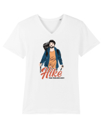Hike your problems away - culori deschise Tricou mânecă scurtă guler V Bărbat Presenter