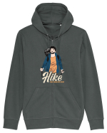 Hike your problems away - culori inchise Hanorac cu fermoar Unisex Connector