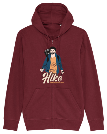 Hike your problems away - culori inchise Burgundy
