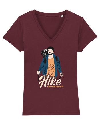 Hike your problems away - culori inchise Burgundy
