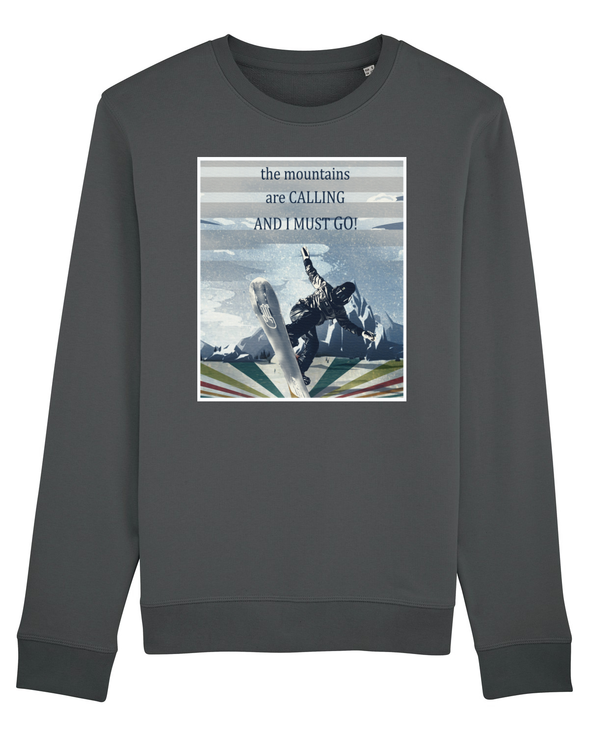 Bluză mânecă lungă Unisex Rise Anthracite