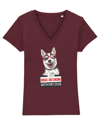 Social Distance Husky Burgundy