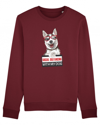 Social Distance Husky Burgundy