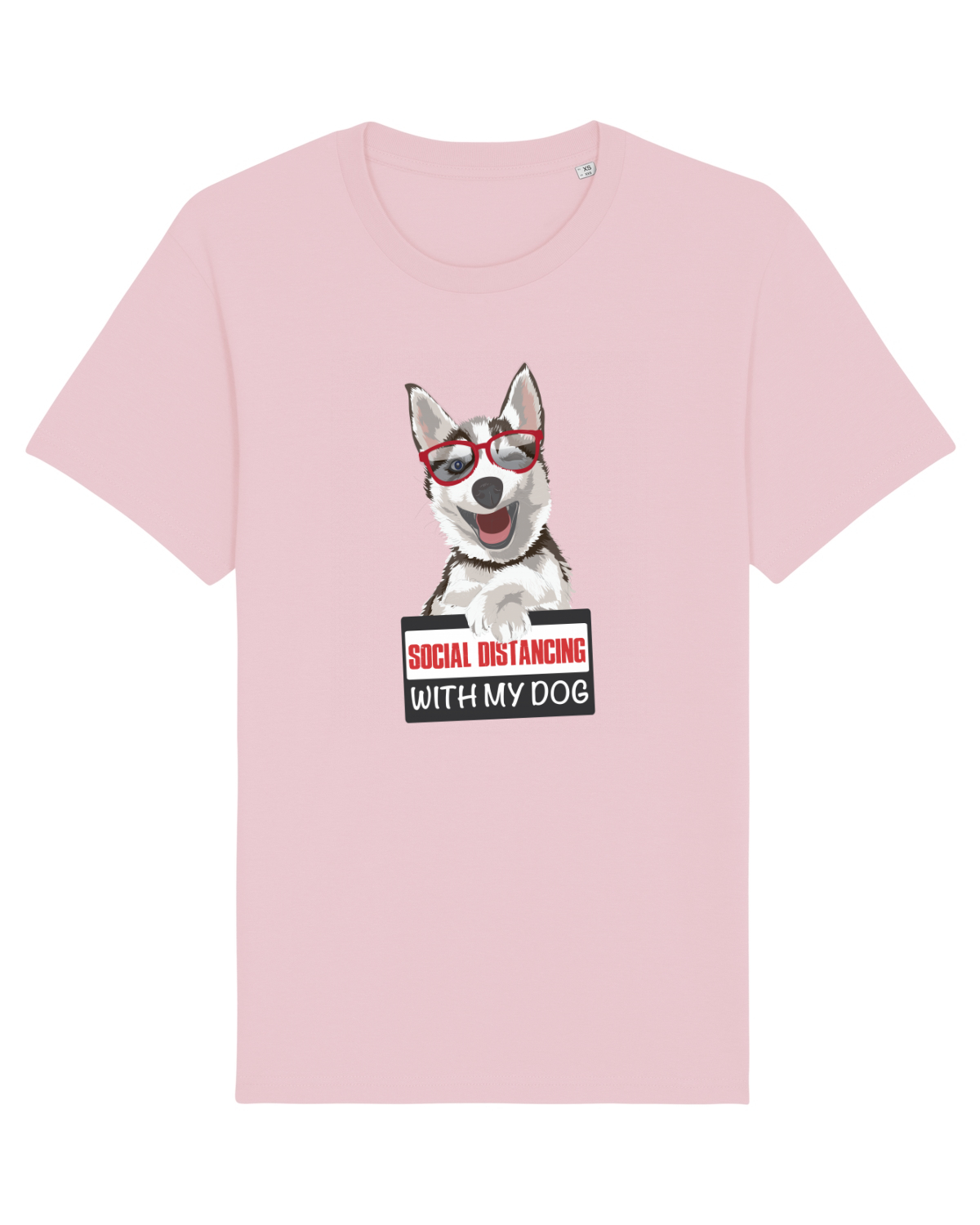 Tricou mânecă scurtă Unisex Rocker Cotton Pink