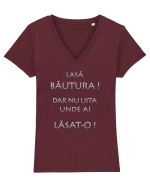 Lasă Băutura ! Tricou mânecă scurtă guler V Damă Evoker