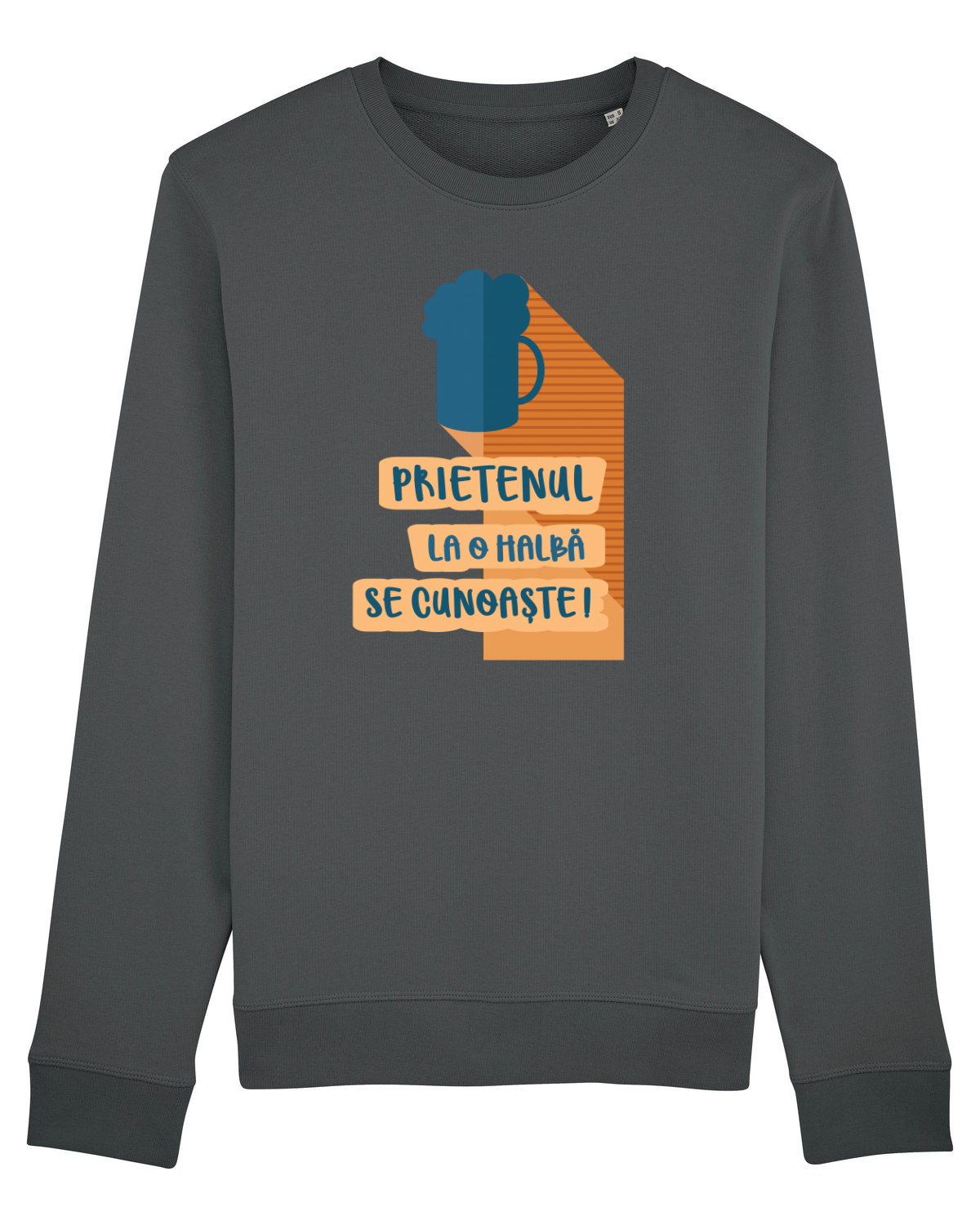 Bluză mânecă lungă Unisex Rise Anthracite
