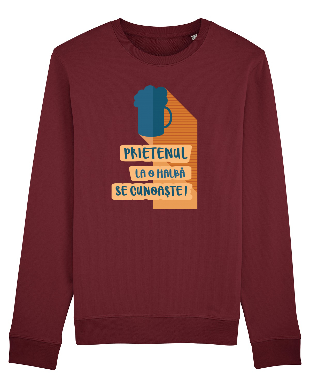 Bluză mânecă lungă Unisex Rise Burgundy