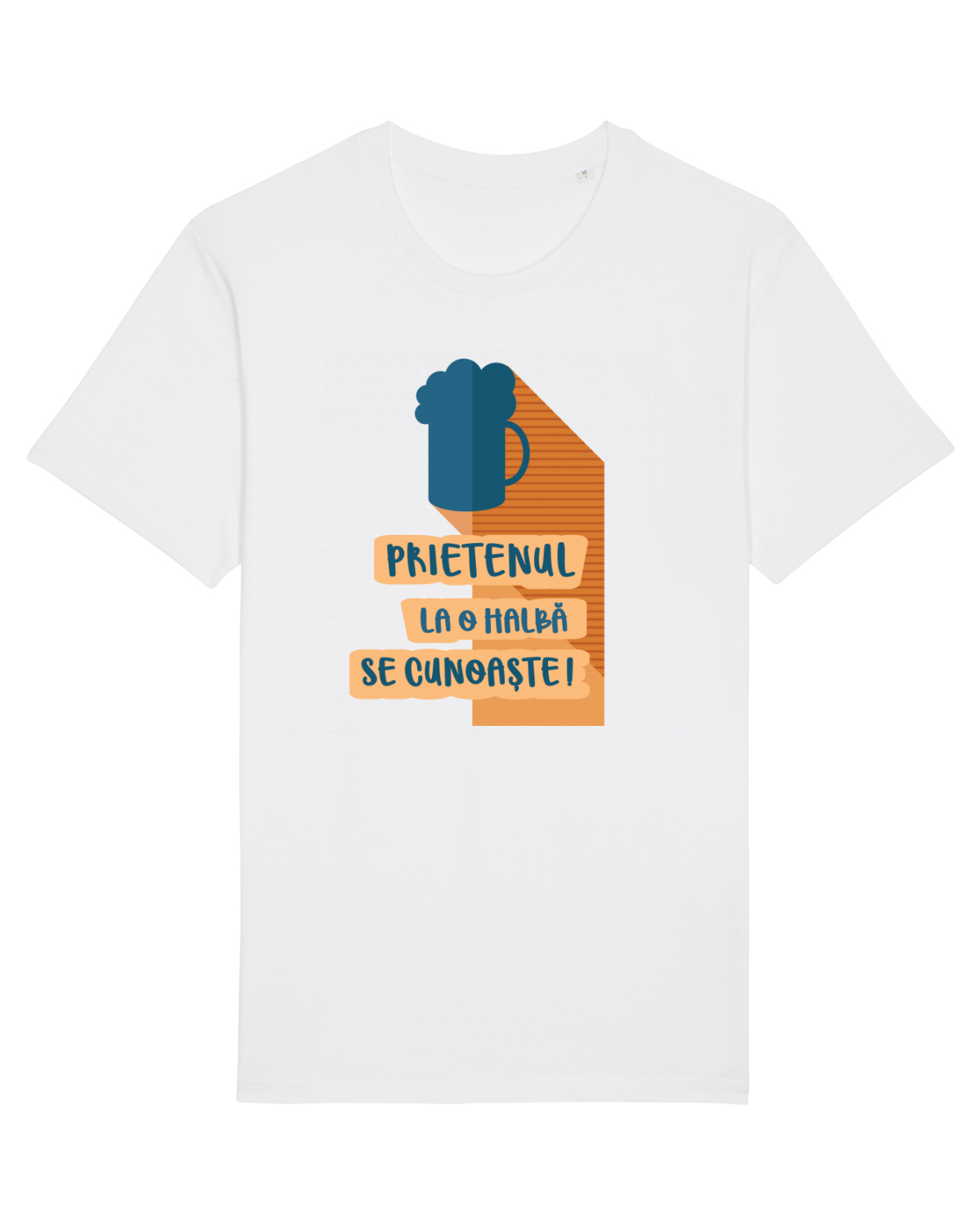 Tricou mânecă scurtă Unisex Rocker White