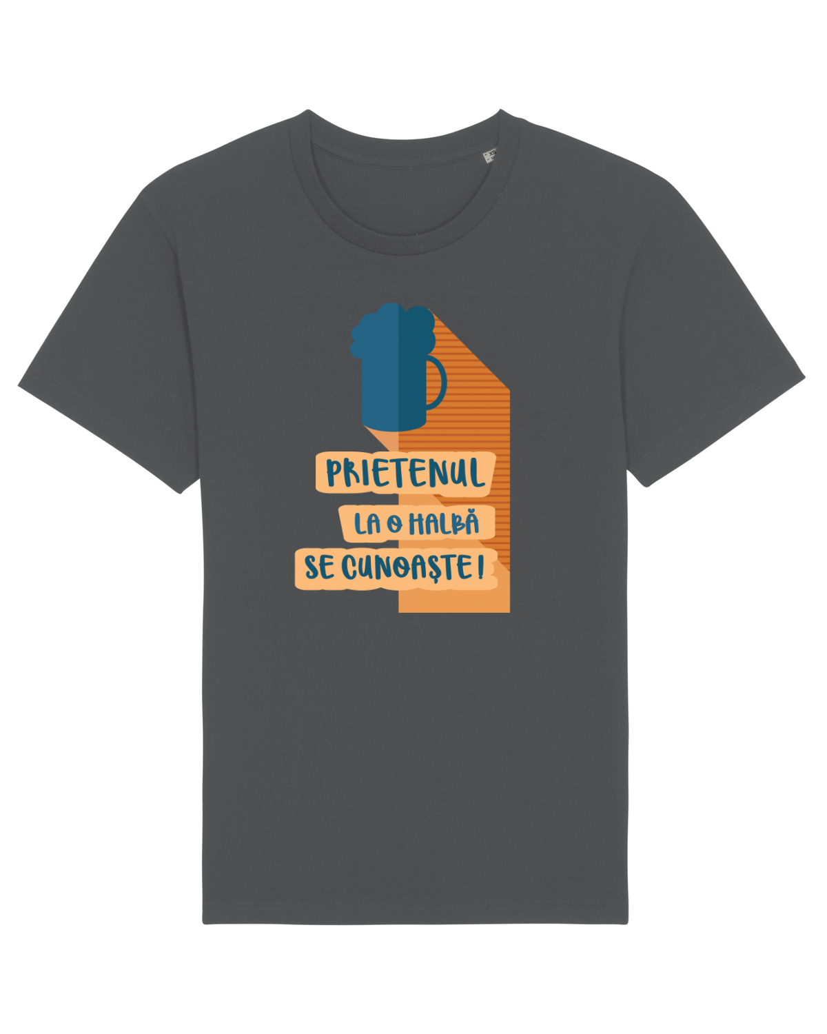 Tricou mânecă scurtă Unisex Rocker Anthracite