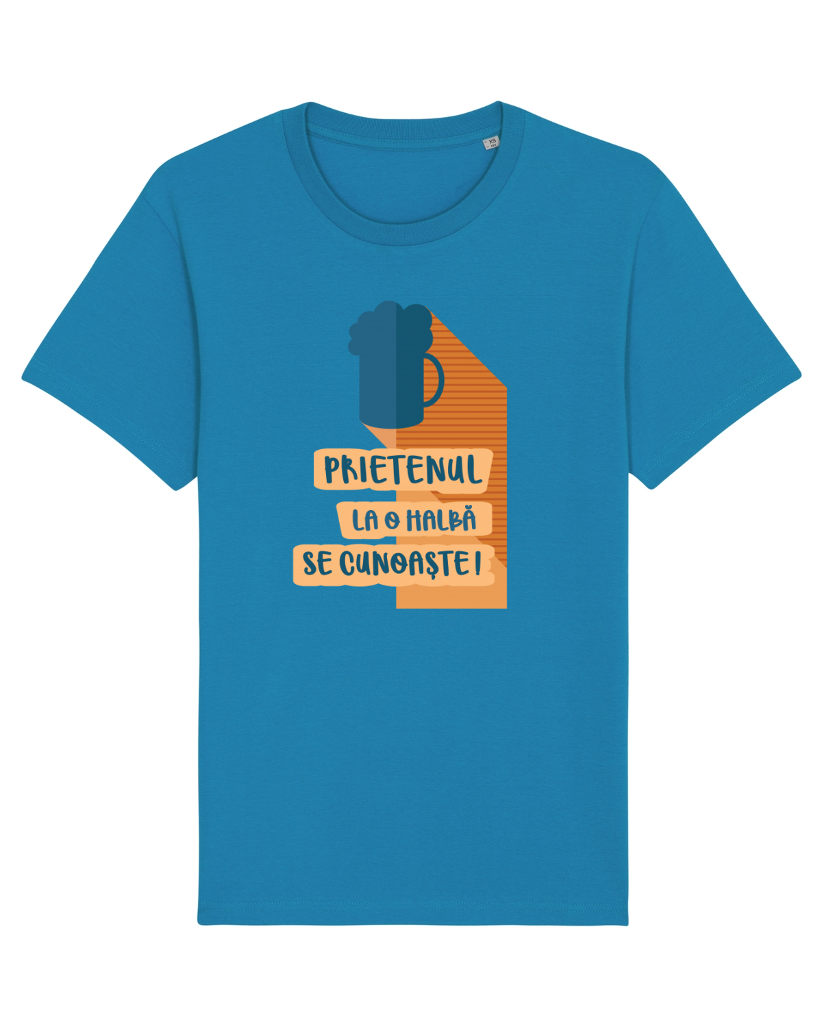 Tricou mânecă scurtă Unisex Rocker Azur