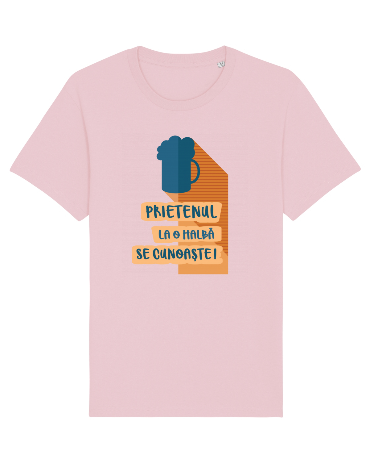 Tricou mânecă scurtă Unisex Rocker Cotton Pink