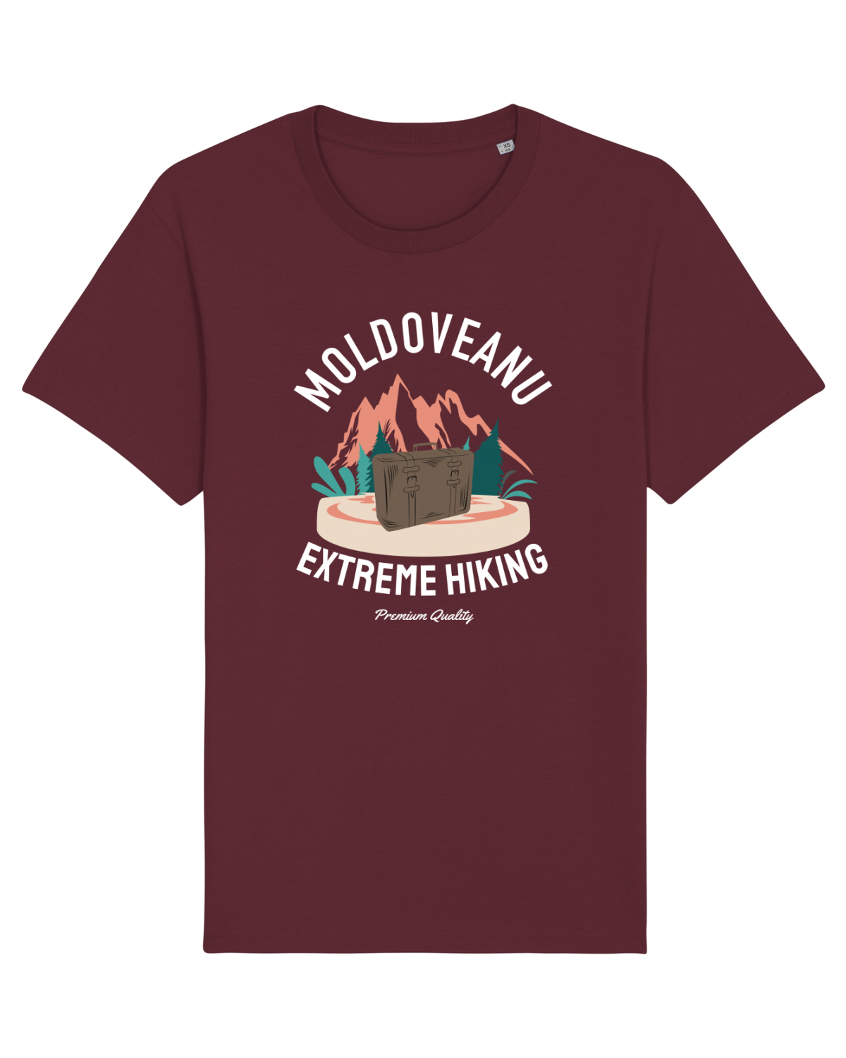 Tricou mânecă scurtă Unisex Rocker Burgundy