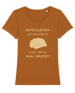 Inteligența mă urmărește Tricou mânecă scurtă guler larg fitted Damă Expresser