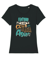 Bem si noi ceva in seara asta Tricou mânecă scurtă guler larg fitted Damă Expresser