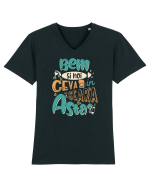 Bem si noi ceva in seara asta Tricou mânecă scurtă guler V Bărbat Presenter