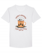 There's nothing that coffee and hiking can't fix Tricou mânecă scurtă guler larg Bărbat Skater