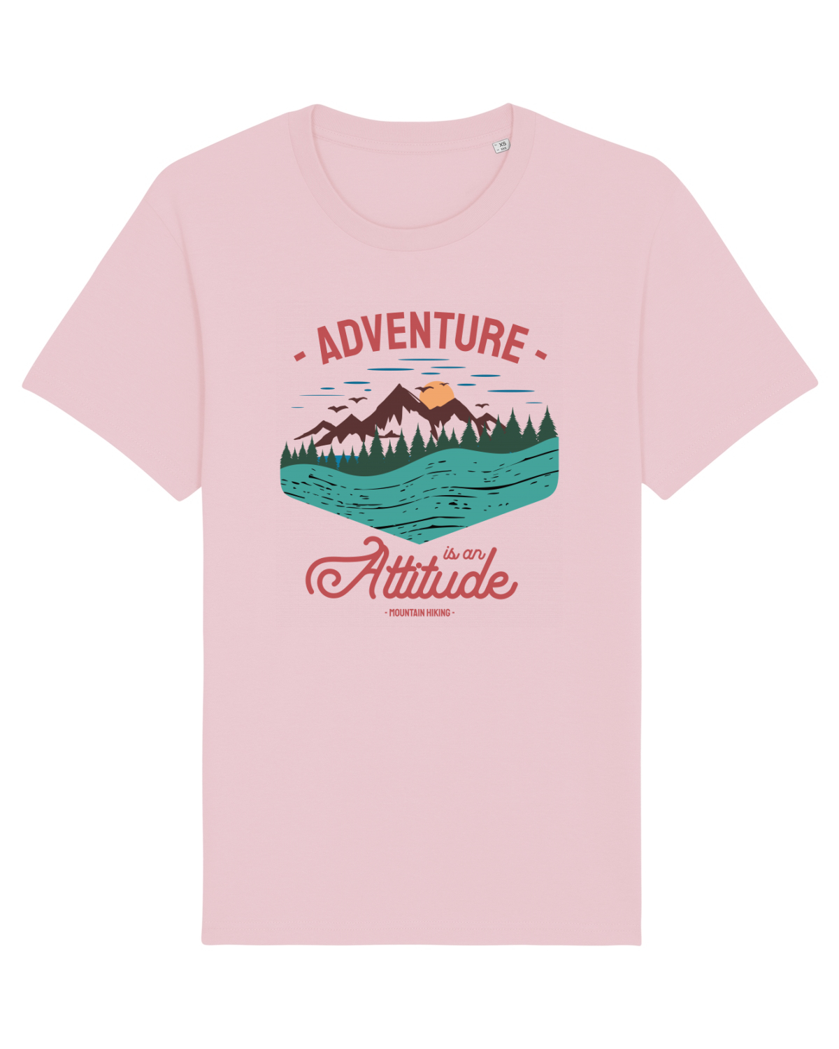 Tricou mânecă scurtă Unisex Rocker Cotton Pink