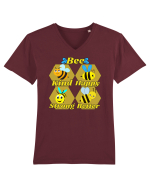 Bee Pun Tricou mânecă scurtă guler V Bărbat Presenter