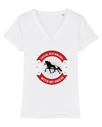 Social Distancing Horse White