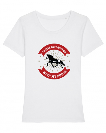 Social Distancing Horse White