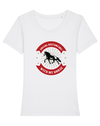 Social Distancing Horse White
