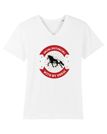 Social Distancing Horse White