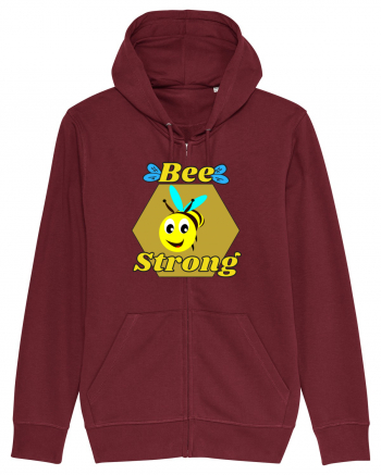 Bee Pun.Bee Strong Burgundy