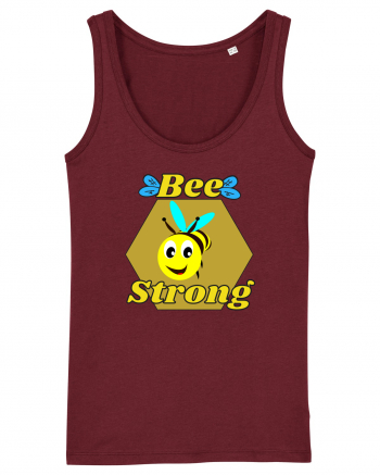 Bee Pun.Bee Strong Burgundy