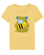 Bee Pun Tricou mânecă scurtă guler larg fitted Damă Expresser