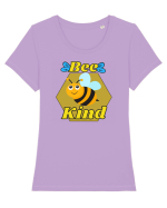 Bee Pun.Bee Kind Tricou mânecă scurtă guler larg fitted Damă Expresser