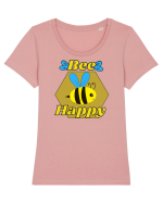 Bee Pun Tricou mânecă scurtă guler larg fitted Damă Expresser